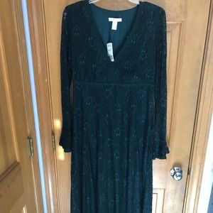 Long Green Lace Dress